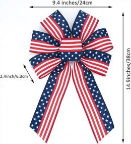img 3 attached to Proudly Display Patriotic Spirit With RECUTMS Independence Day Wreath Bow Set For Indoor Decor