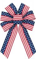 proudly display patriotic spirit with recutms independence day wreath bow set for indoor decor logo
