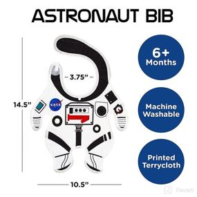 img 3 attached to GAMAGO NASA Baby Bib: Cute Terry Cloth Cover for Feeding, Drooling & Teething - Officially Licensed NASA Merchandise for Newborns to Toddlers - Unisex Design