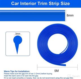 img 3 attached to 🚗 Dark Blue Car Interior Moulding Trim: Waterproof Bendable Decorative Strips - 16.4ft with Installing Tool