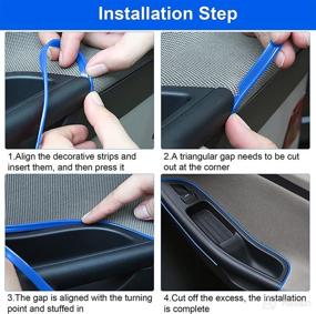 img 1 attached to 🚗 Dark Blue Car Interior Moulding Trim: Waterproof Bendable Decorative Strips - 16.4ft with Installing Tool