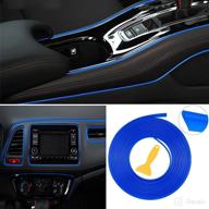 🚗 dark blue car interior moulding trim: waterproof bendable decorative strips - 16.4ft with installing tool logo