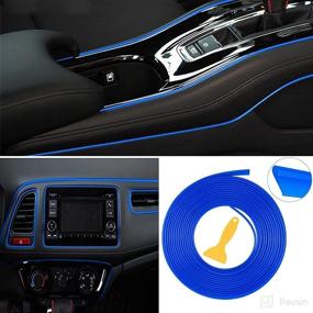 img 4 attached to 🚗 Dark Blue Car Interior Moulding Trim: Waterproof Bendable Decorative Strips - 16.4ft with Installing Tool