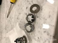 img 1 attached to Upgrade Your Sink With BWE Brushed Nickel Basin Trim & Overflow Cover review by Michael Lightfoot