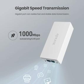 img 1 attached to 💡 Tenda POE30G-AT 30W Gigabit Ethernet PoE+ Injector Adapter: Efficiently Powering and Complying with 802.3at & 802.3af Standards, in White