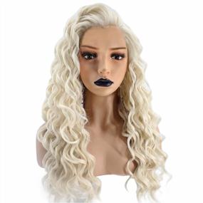 img 3 attached to Get Ready To Shine With JoneTing'S Long Blonde Soft Synthetic Curly Wig For Women