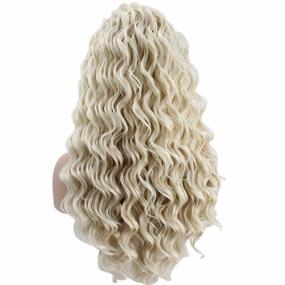 img 2 attached to Get Ready To Shine With JoneTing'S Long Blonde Soft Synthetic Curly Wig For Women