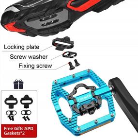 img 2 attached to Upgrade Your Ride With FOOKER Mountain Bike Pedals – 3 Bearing, Flat Platform Pedals With SPD Dual Function And Reflectors