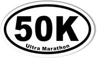 🏅 50k ultra marathon oval sticker: show your endurance and achievements! логотип