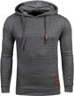 stay stylish and comfy with men's square pattern pullover hoodie logo