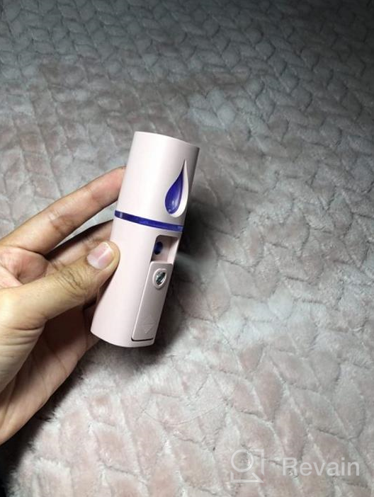 img 1 attached to Pink USB Rechargeable ZOMFOM Nano Facial Steamer: Hydrating Mist Spray For Eyelash Extensions, Pore Cleaning, Moisturizing, And Water SPA -Compact Mini Beauty Device review by Craig Waters