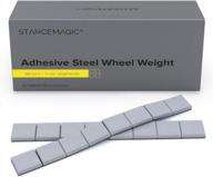 stancemagic gray adhesive stick on wheel weights - 0.25oz 1/4oz low profile zinc plated steel balancing for cars bikes atv utv, 5.625lb box (90oz) with 360 pieces logo