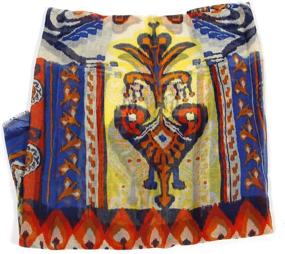 img 1 attached to 🧣 Trendy SERENITA Women's Accessories: Print Shawl Lightweight Rectangle at Scarves & Wraps