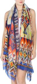 img 2 attached to 🧣 Trendy SERENITA Women's Accessories: Print Shawl Lightweight Rectangle at Scarves & Wraps