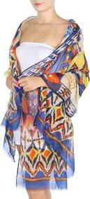 img 3 attached to 🧣 Trendy SERENITA Women's Accessories: Print Shawl Lightweight Rectangle at Scarves & Wraps