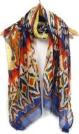 🧣 trendy serenita women's accessories: print shawl lightweight rectangle at scarves & wraps логотип