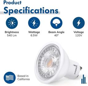 img 2 attached to Hyperikon GU10 LED Bulb Dimmable 6.5W=50W, 120V MR16 Light For Track Lighting, UL, Energy Star, Daylight White, 18 Pack