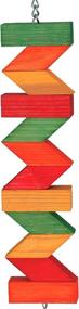 img 4 attached to Featherland Paradise: Vibrant Zig Zag Chew Bird Toys for Large Birds