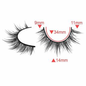 img 3 attached to Get The Perfect Anime Look With Manga Style Wispy Natural Faux Mink False Eyelashes Pack
