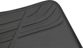 img 1 attached to 🚗 San Auto Custom Fit Car Floor Mats for BMW X3 G01 X4 G02 (2018-2022) - Black White Rubber Liners Set for All-Weather Protection - Heavy Duty & Odorless