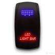 led light bar - blue/red - laser etched 5-pin double pole single throw led light bar on-off dpst toggle switch 20a 12v logo