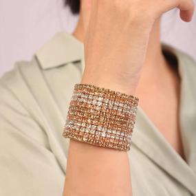 img 2 attached to Dazzle And Sparkle With YERTTER YERTTER'S Dainty Rhinestone Crystal Bracelet - Perfect Gift For Women And Girls