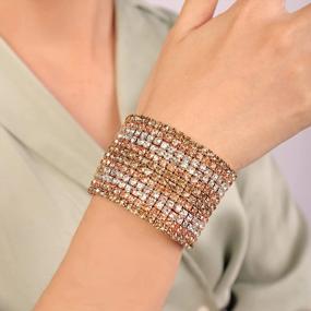 img 3 attached to Dazzle And Sparkle With YERTTER YERTTER'S Dainty Rhinestone Crystal Bracelet - Perfect Gift For Women And Girls
