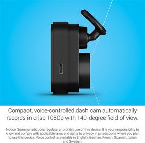 img 2 attached to Garmin Dash Cam Mini 2: Compact Size, 1080p Recording, 140-degree FOV, Enhanced Connectivity and Voice Control for Monitoring Your Vehicle Anywhere