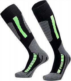 img 4 attached to Stay Warm And Cozy On The Slopes With High-Performance Merino Wool Ski Socks For Men, Women, And Kids!