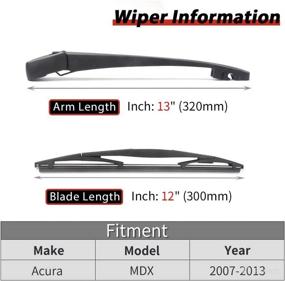 img 3 attached to 🔧 OTUAYAUTO Factory OEM Style 76720STXA01 Rear Windshield Wiper Arm Blade Set - Ideal Replacement for Acura MDX 2007-2016