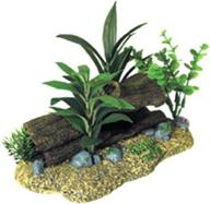 🐠 enhance your aquarium with the exotic environments log cavern with plants ornament logo