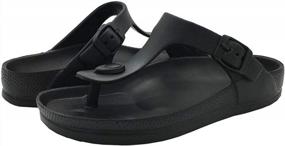 img 1 attached to Step In Style With LUFFYMOMO'S Comfortable Eva Flip Flop Thong Sandals For Women