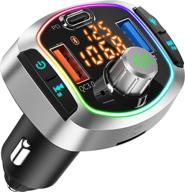 🚗 enhanced car bluetooth fm transmitter with dual usb ports, qc3.0 fast charging, type-c pd, tf card slot - hands free calls, siri & google assistant compatible logo