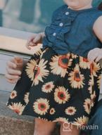 img 1 attached to Toddler Girl Outfits Sunflower Princess Dresses Denim Summer Sleeveless Jean Tutu Skirts Girls Kucnuzki review by Gabe Evans
