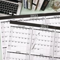 plan ahead with the 2023 yearly wall calendar, 34.4" x 22.8" (open), thick paper, vertical, and one page for organizing - classic design with julian date logo