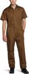 cqr men's short sleeve zip-front work coverall, twill stain & wrinkle resistant action back jumpsuit with multi pockets logo