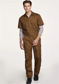 img 2 attached to CQR Men'S Short Sleeve Zip-Front Work Coverall, Twill Stain & Wrinkle Resistant Action Back Jumpsuit With Multi Pockets