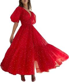 img 4 attached to LINGLINGDING Sparkle Dresses Sleeves Evening Women's Clothing in Dresses