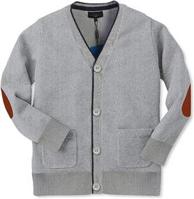 img 4 attached to 👦 Cotton Knitted Cardigan Sweater for Boys - Gioberti's Clothing Collection - Sweaters