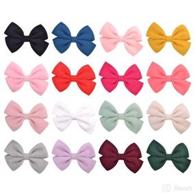 img 3 attached to 🎀 32-piece Woolen Hair Bows Alligator Clips for Baby Girls - Stylish Hair Barrettes Accessories for Infants, Toddlers, and Kids