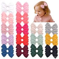 🎀 32-piece woolen hair bows alligator clips for baby girls - stylish hair barrettes accessories for infants, toddlers, and kids logo