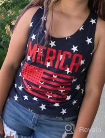 img 5 attached to Women'S USA Flag Tank Top: FAYALEQ 4Th Of July Patriotic Sleeveless Vest