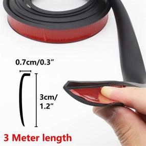img 3 attached to 3M/10Ft Rubber Seal L Shape Fender Flare Edge Trim Kit - AUTOXBERT Fender Flares, Door Edge Molding, Arches Extension, and Wheel Well Protector for Cars and Trucks