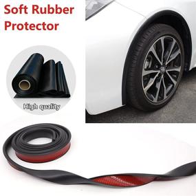 img 2 attached to 3M/10Ft Rubber Seal L Shape Fender Flare Edge Trim Kit - AUTOXBERT Fender Flares, Door Edge Molding, Arches Extension, and Wheel Well Protector for Cars and Trucks