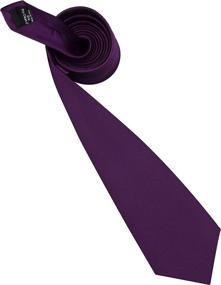 img 1 attached to GUSLESON Men'S Solid Color Necktie - Perfect For Weddings And Business With Gift Box Included