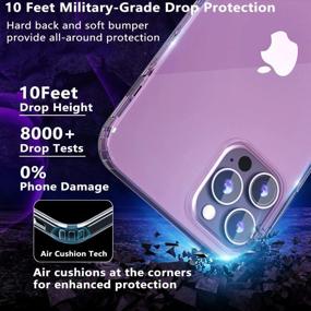 img 1 attached to Protect Your IPhone 14 Pro In Style With AROSKY Diamond Clear Case - Anti-Yellowing, Military-Grade Drop Protection, Slim And Shockproof