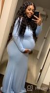 img 1 attached to Elegant Off-Shoulder Maternity Maxi Dress - Perfect For Photo Shoots | Molliya review by Nicole Walker