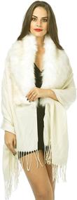 img 2 attached to Lucky Leaf Weather Luxurious Wrap1 White Women's Accessories : Scarves & Wraps