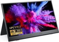 uperfect portable 4k uhd brightness freesync 15.6" monitor, frameless, built-in speakers, glossy screen, model: mds-156a23, hd logo