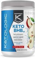 ketologic bhb, apple & pear ketone supplement, suppresses appetite, increases energy, low carb, electrolytes, beta-hydroxybutyrate salts 30 servings logo